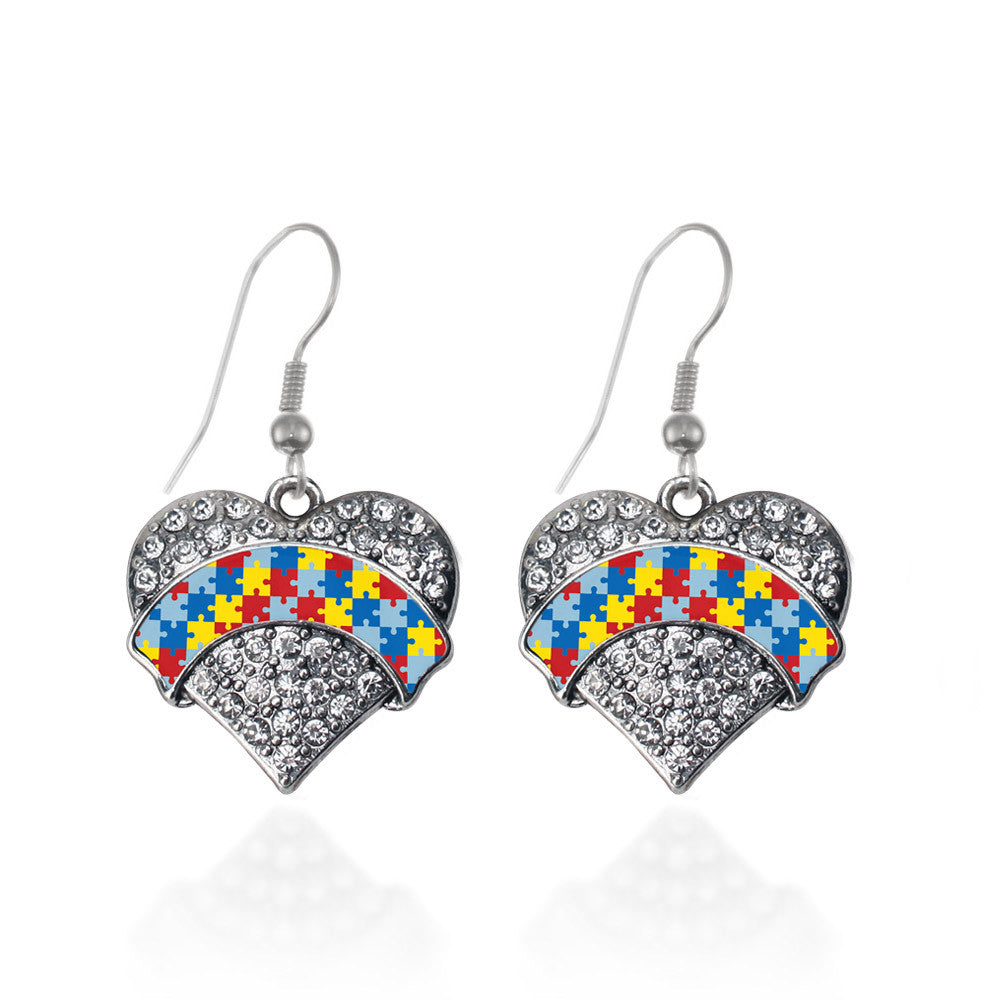 Autism Awareness Pave Heart Charm