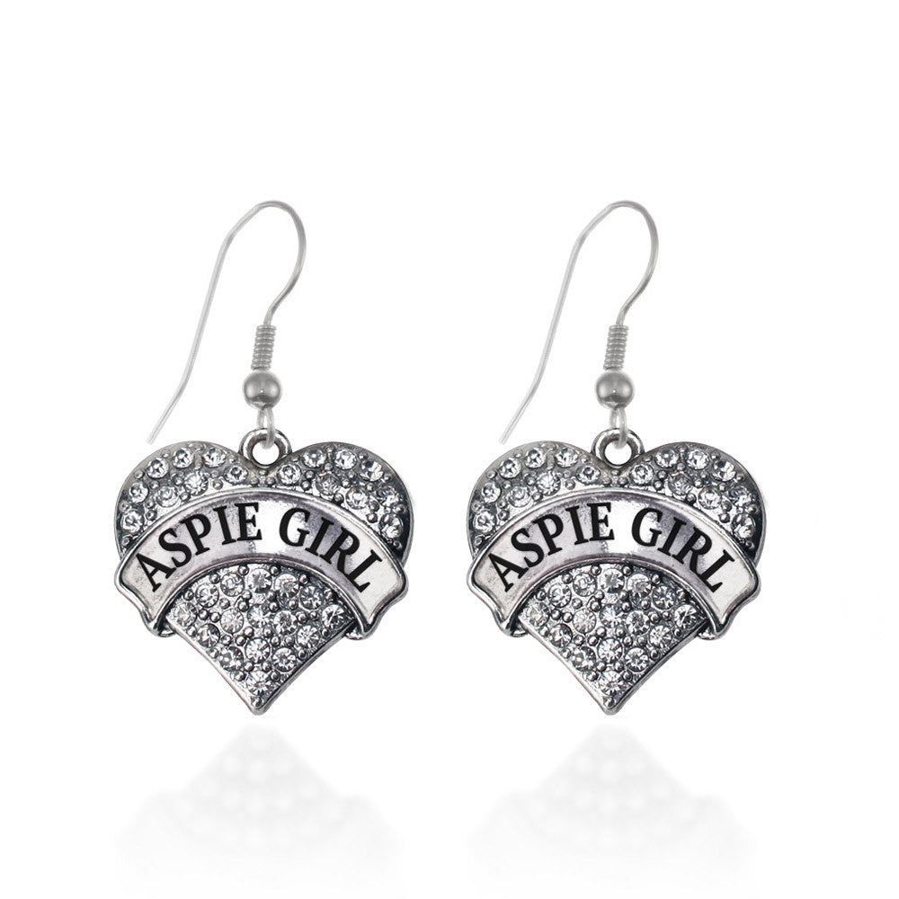 Aspie Girl Pave Heart Charm