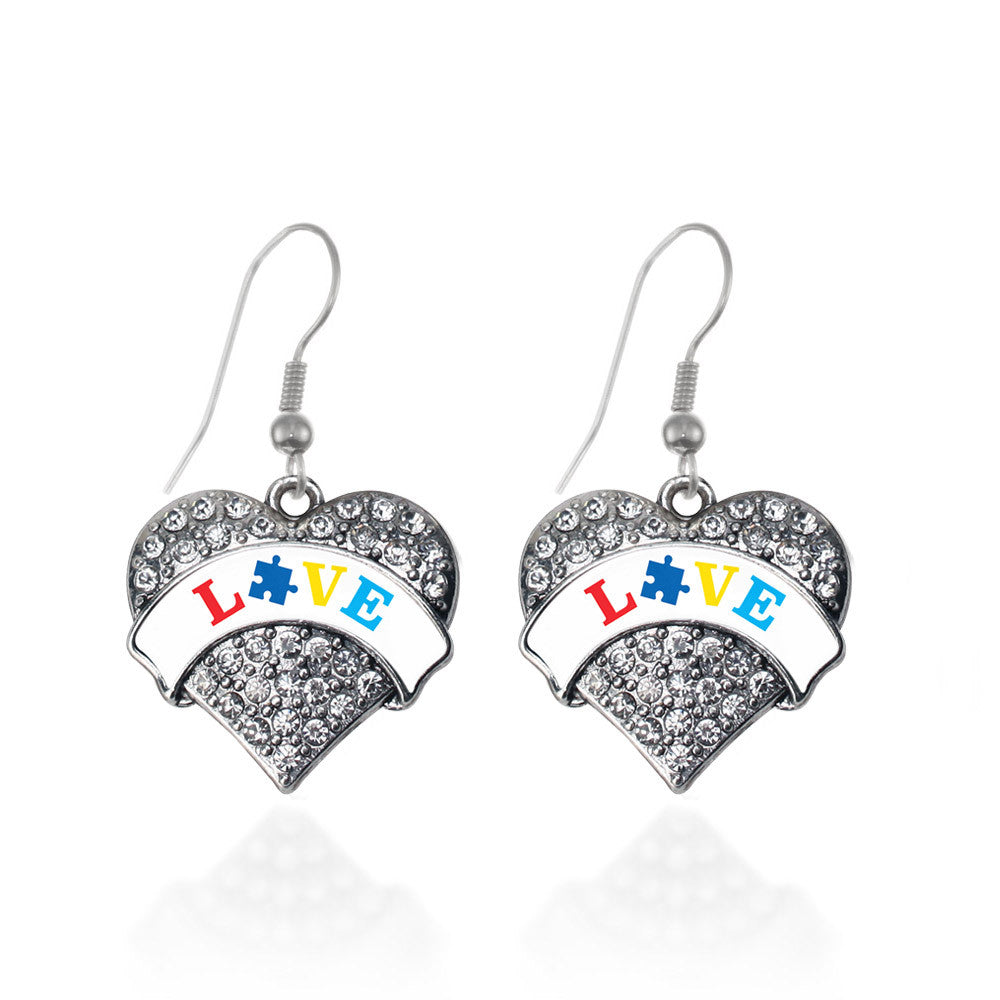 Autism Love Pave Heart Charm