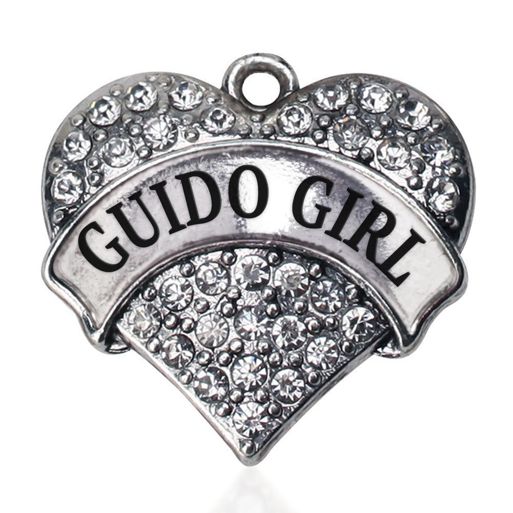 Guido Girl  Pave Heart Charm