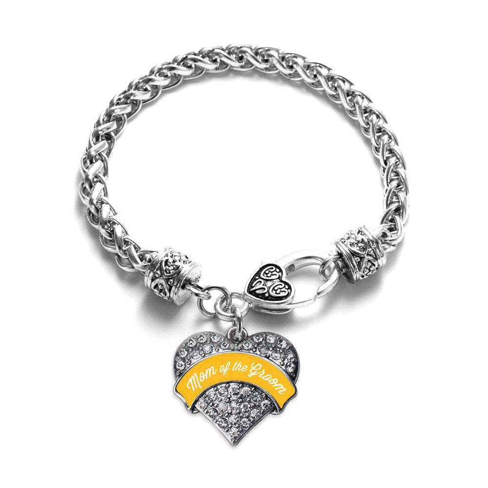 Marigold Mom of the Groom Pave Heart Charm