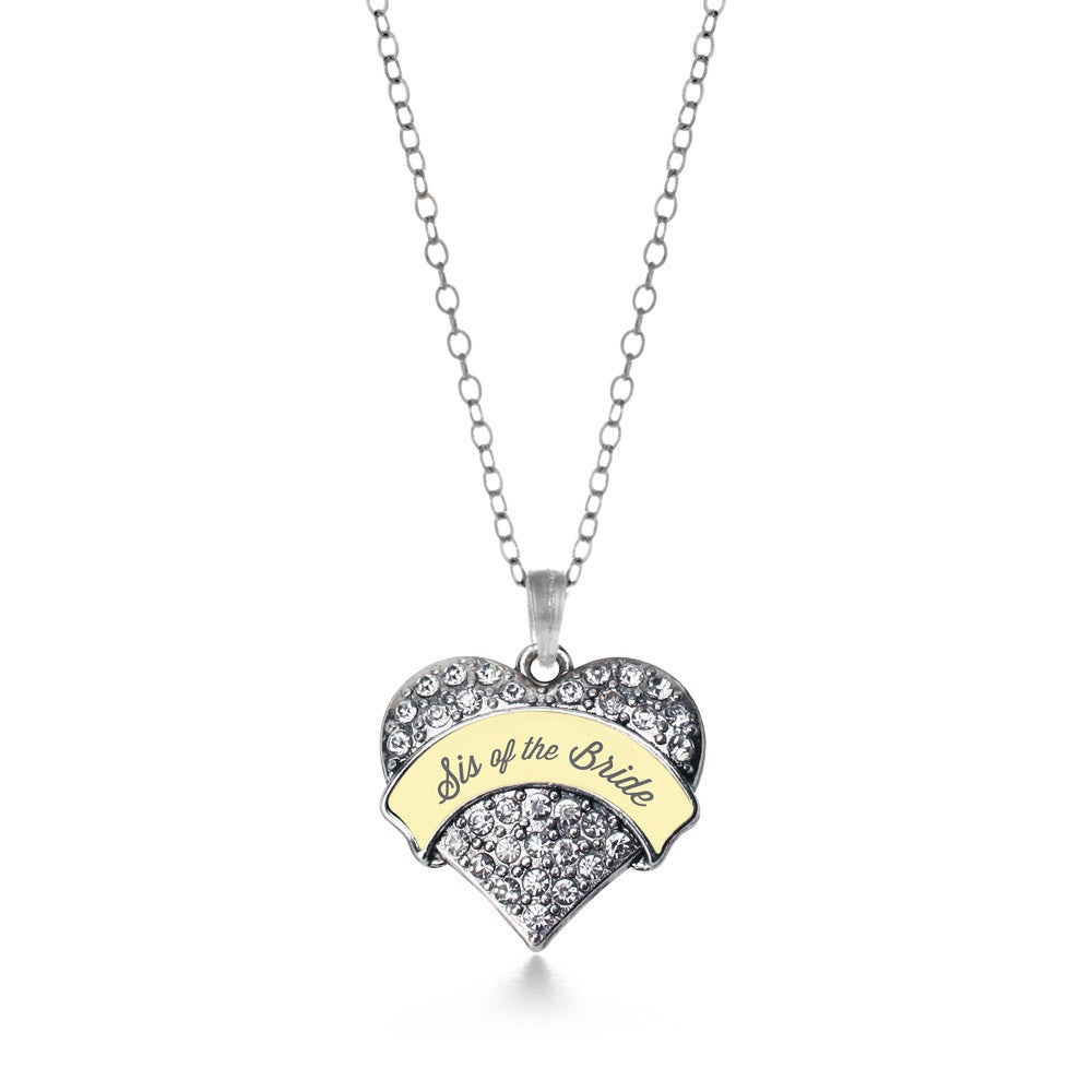 Cream Sis of Bride Pave Heart Charm