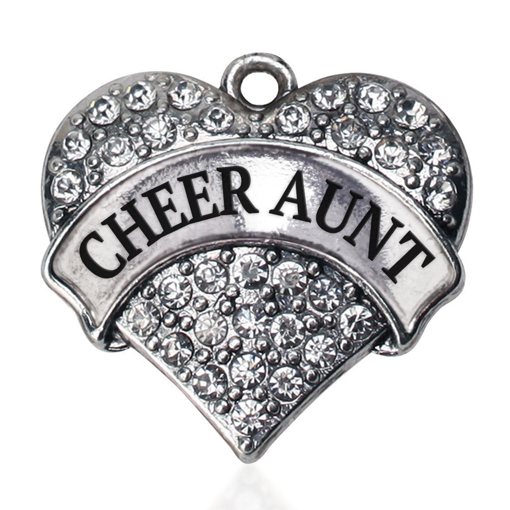 Cheer Aunt Pave Heart Charm