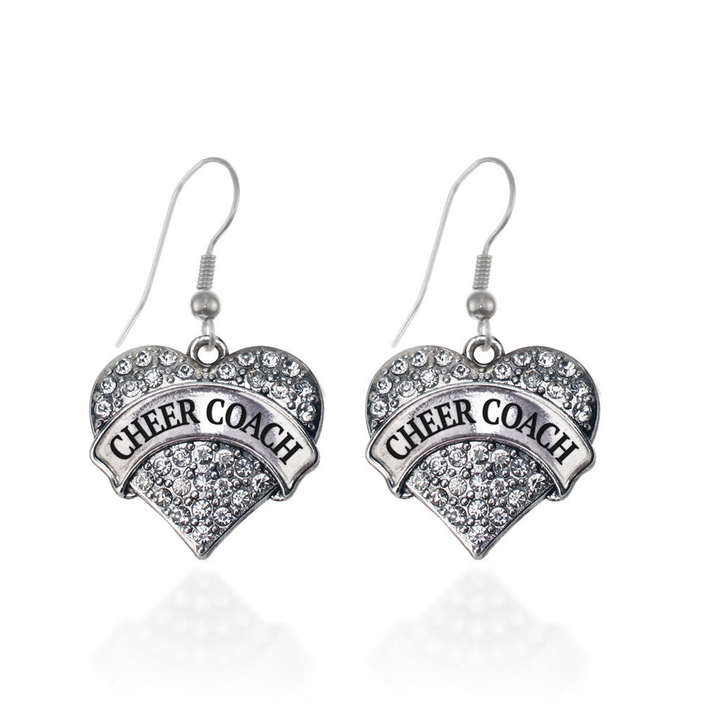 Cheer Coach Pave Heart Charm