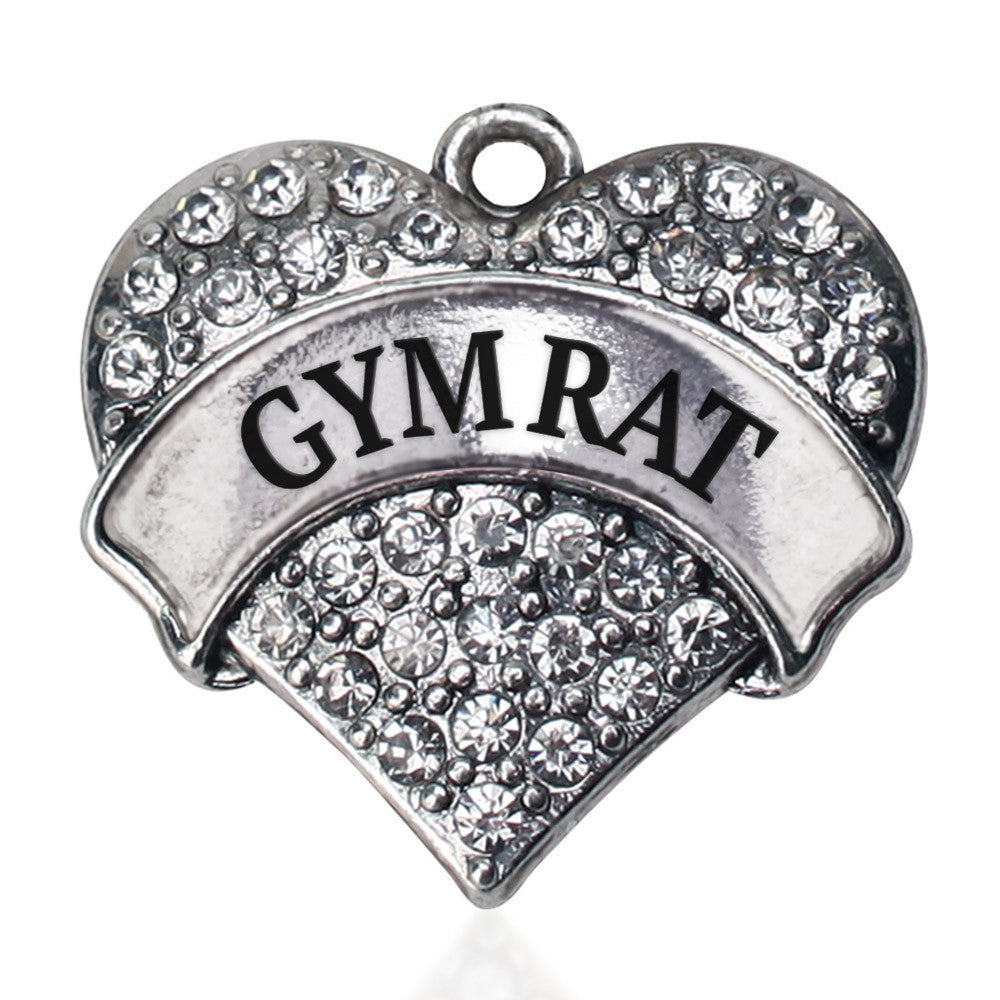 Gym Rat Pave Heart Charm
