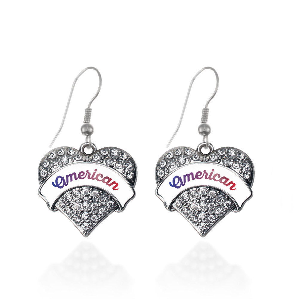 American Pave Heart Charm