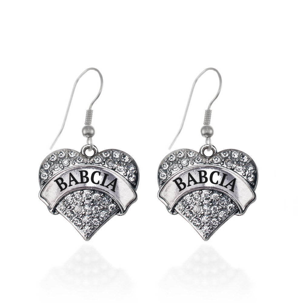 Babcia Pave Heart Charm