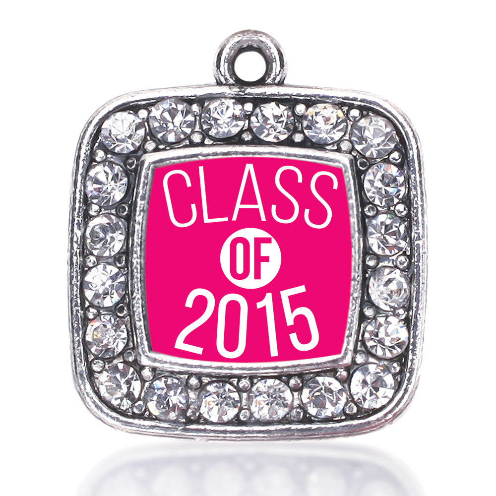 Hot Pink Class of 2015 Square Charm