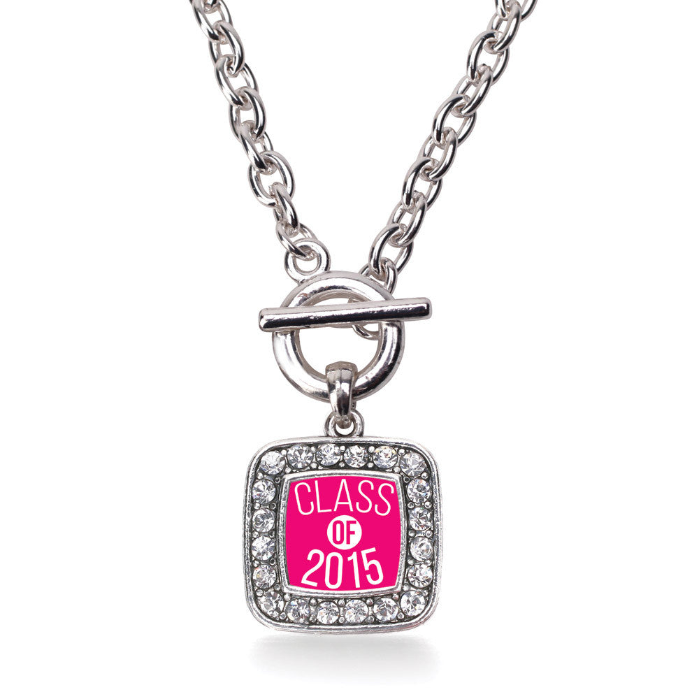 Hot Pink Class of 2015 Square Charm