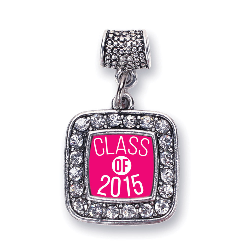 Hot Pink Class of 2015 Square Charm