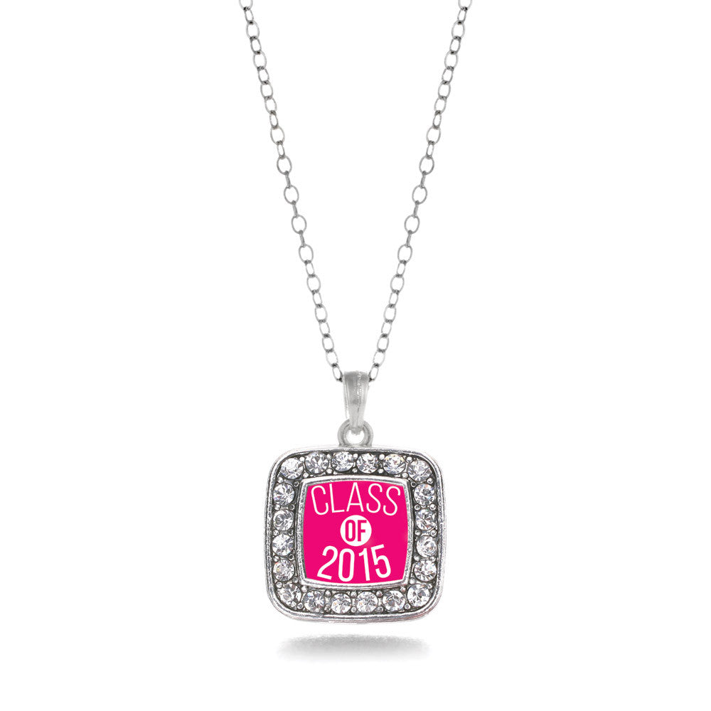 Hot Pink Class of 2015 Square Charm