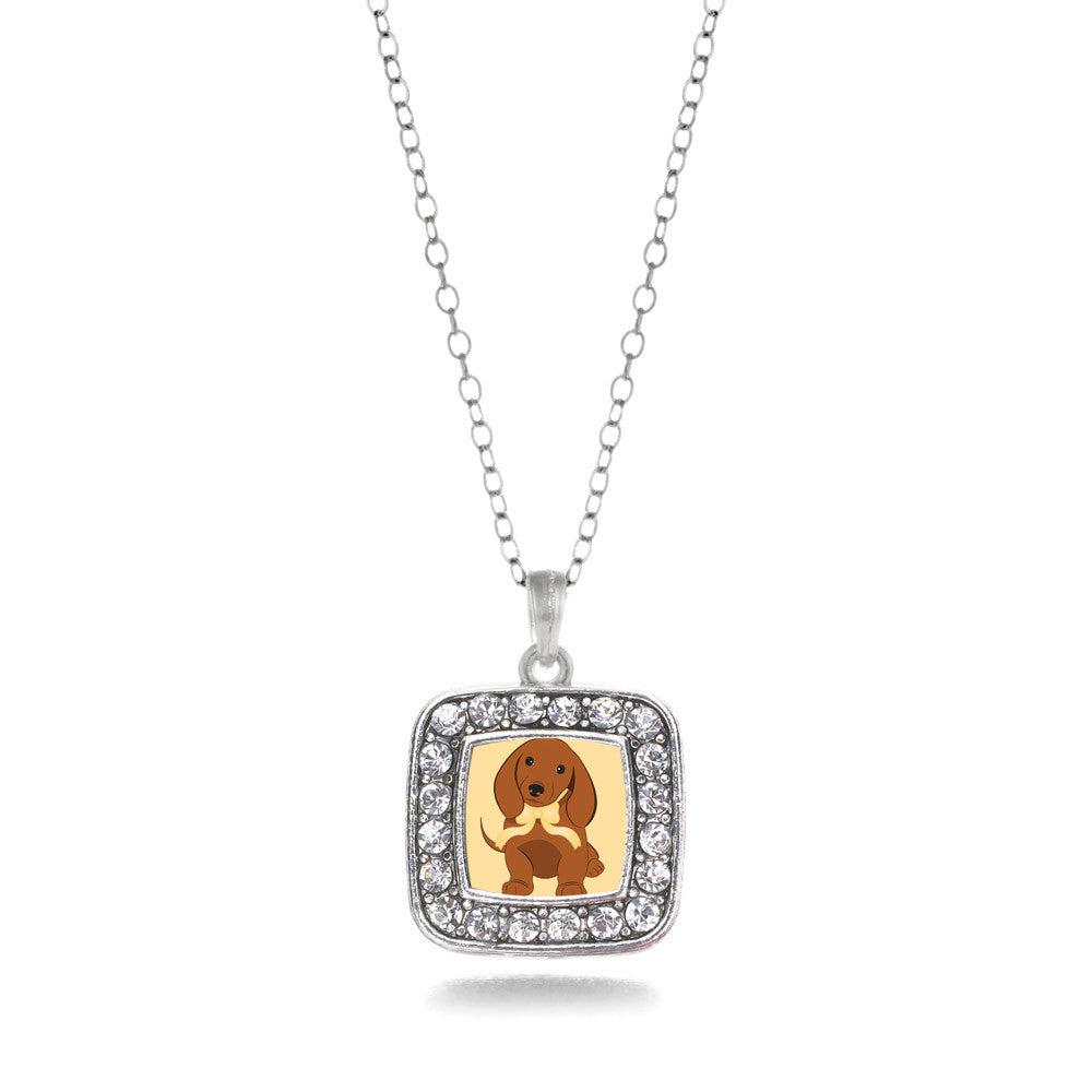 Cute Little Dachshund Square Charm