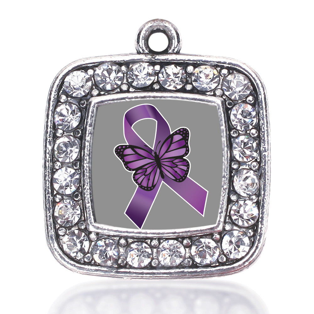Fibromyalgia Awareness Square Charm