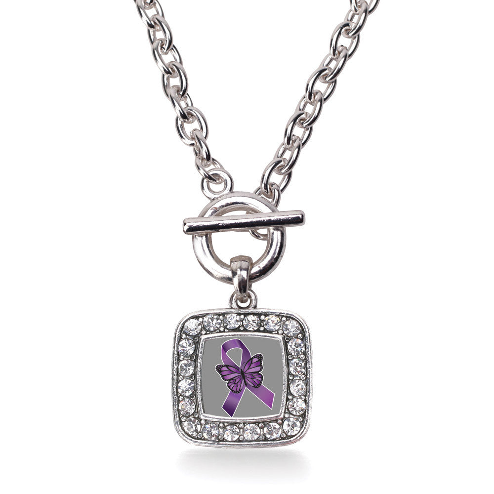 Fibromyalgia Awareness Square Charm