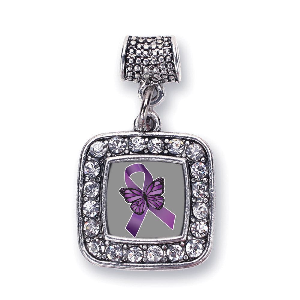 Fibromyalgia Awareness Square Charm