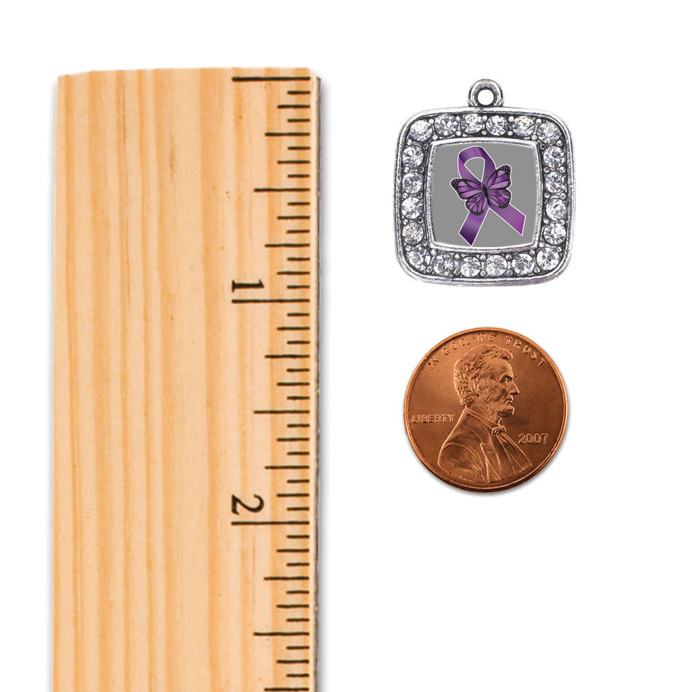 Fibromyalgia Awareness Square Charm