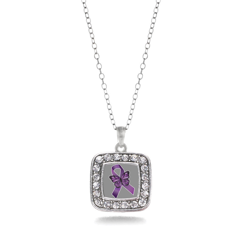Fibromyalgia Awareness Square Charm