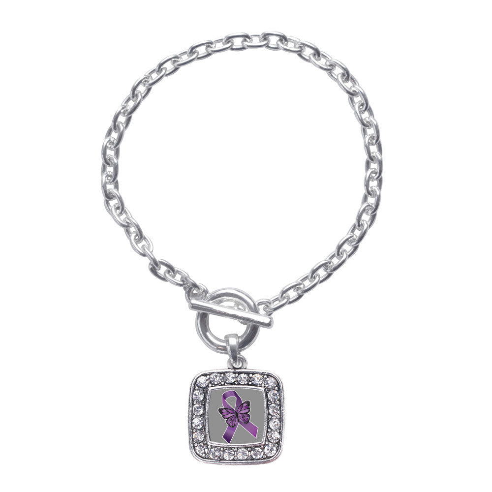 Fibromyalgia Awareness Square Charm