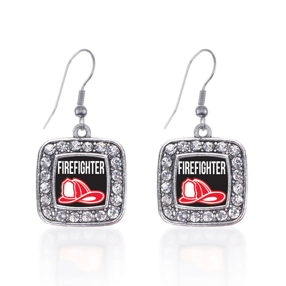 Firefighter Square Charm