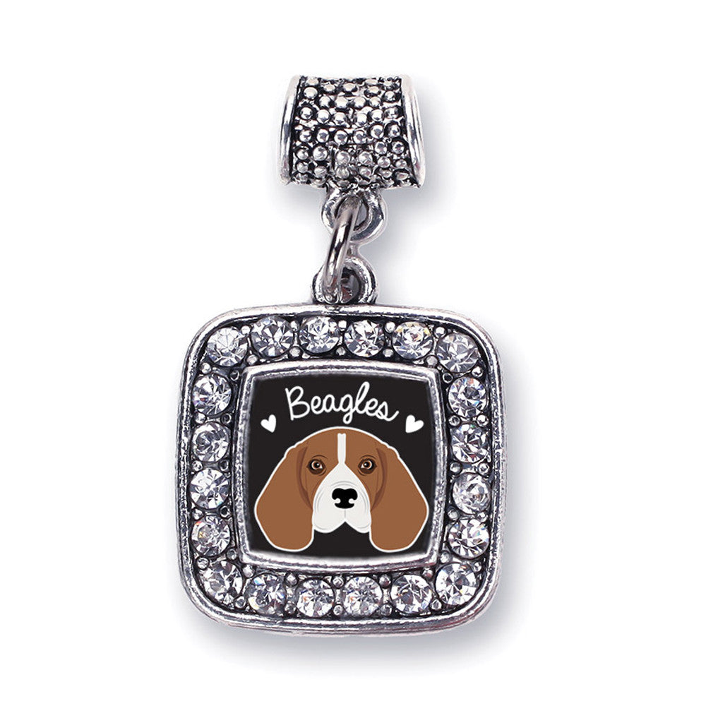 Beagle Lover Square Charm
