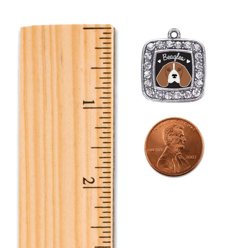 Beagle Lover Square Charm