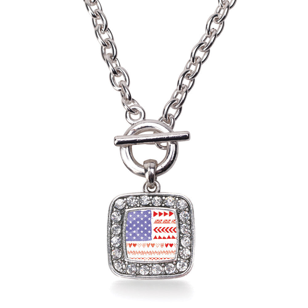 American Flag - Cute Square Charm
