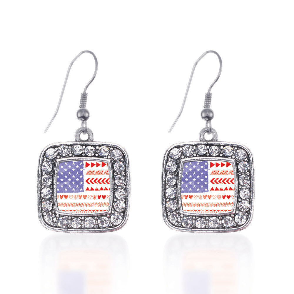 American Flag - Cute Square Charm