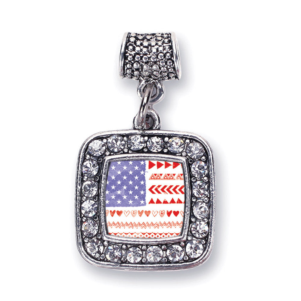 American Flag - Cute Square Charm