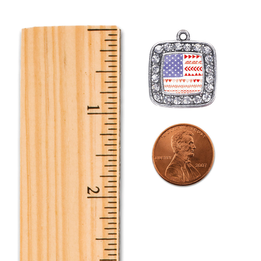 American Flag - Cute Square Charm