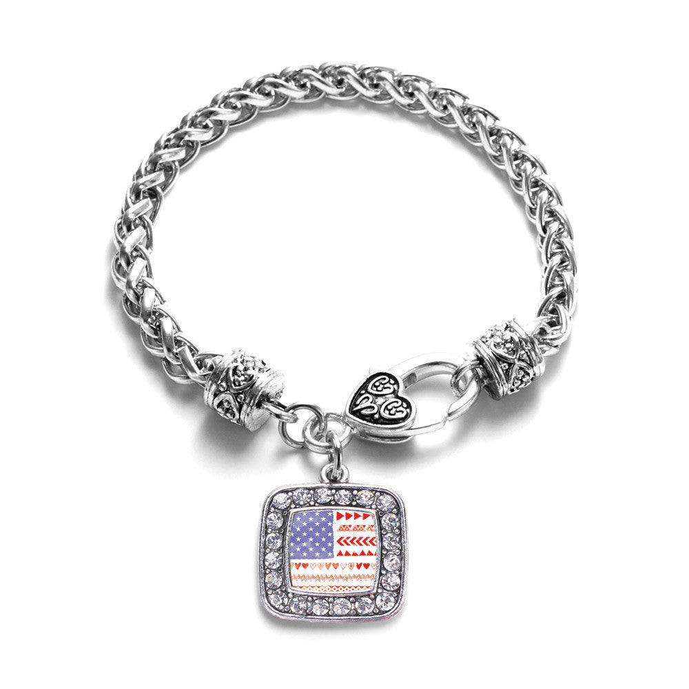 American Flag - Cute Square Charm