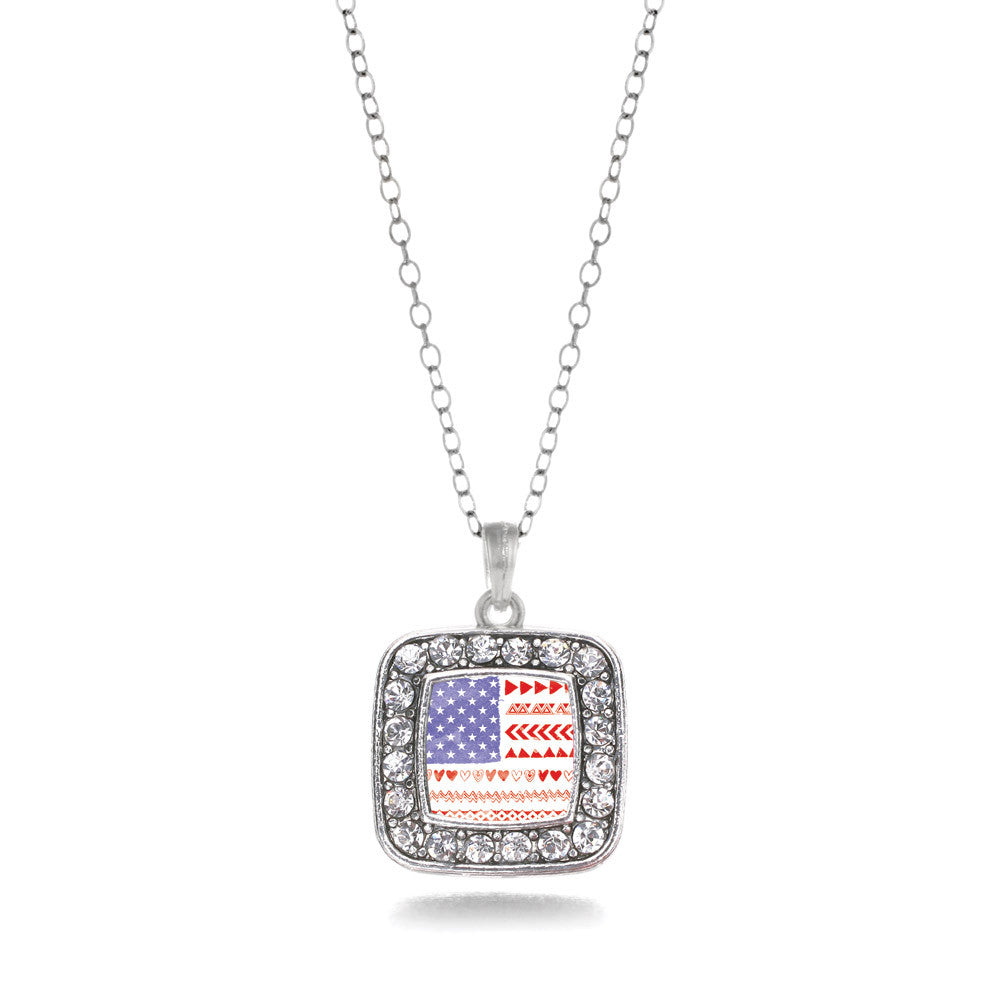 American Flag - Cute Square Charm