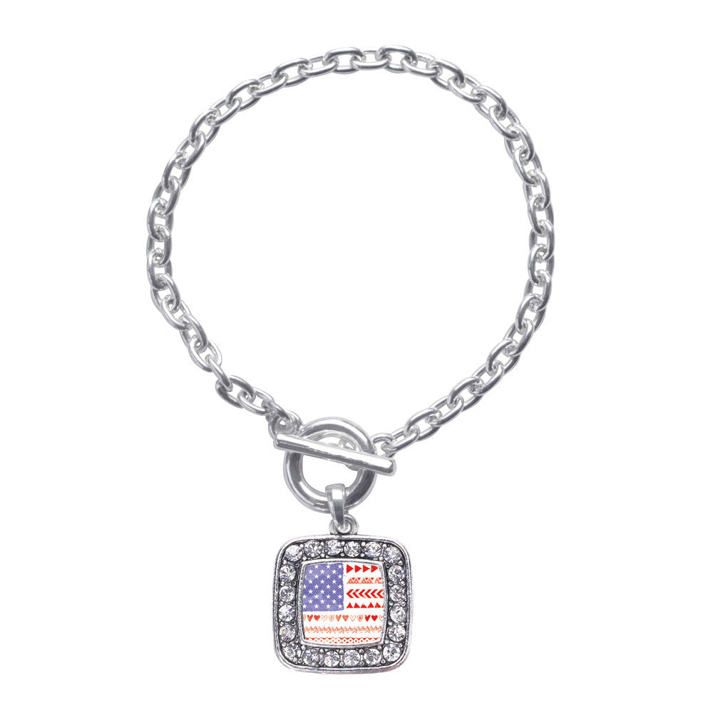 American Flag - Cute Square Charm