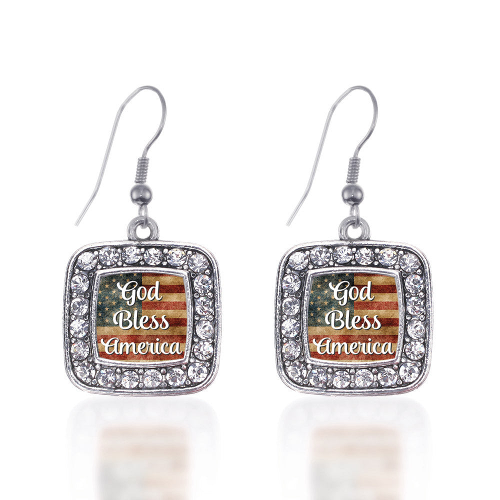 God Bless America Square Charm