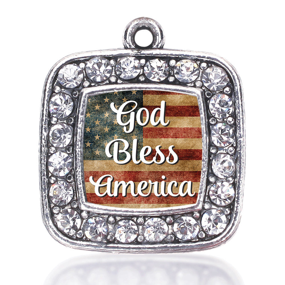 God Bless America Square Charm