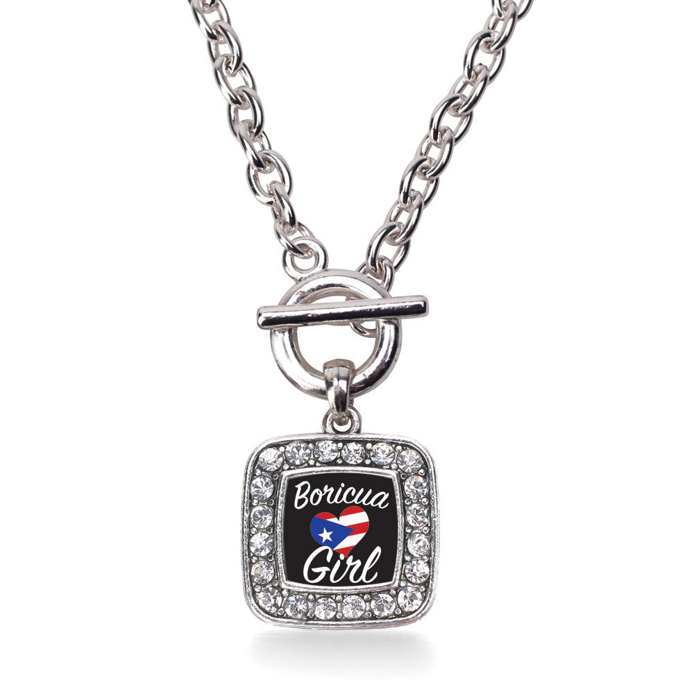 Boricua Girl Square Charm