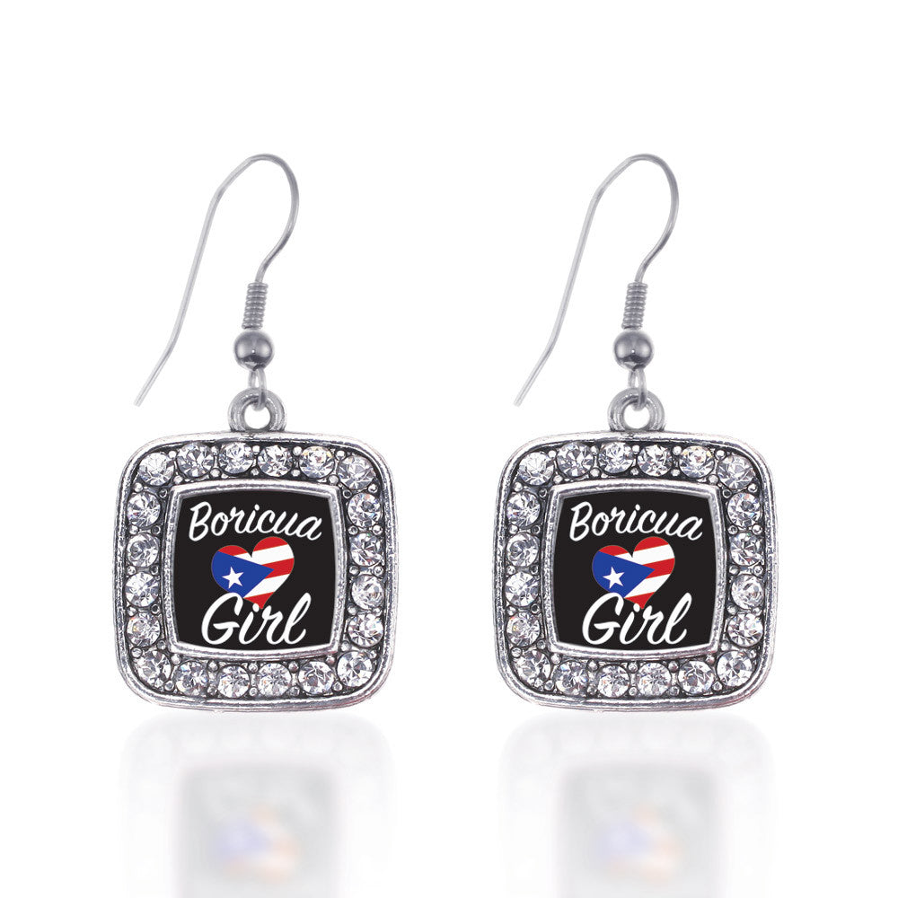 Boricua Girl Square Charm