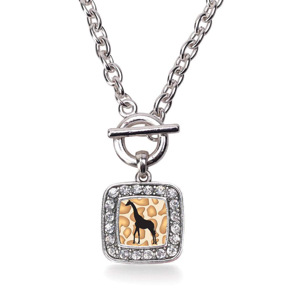 Giraffe Silhouette Square Charm