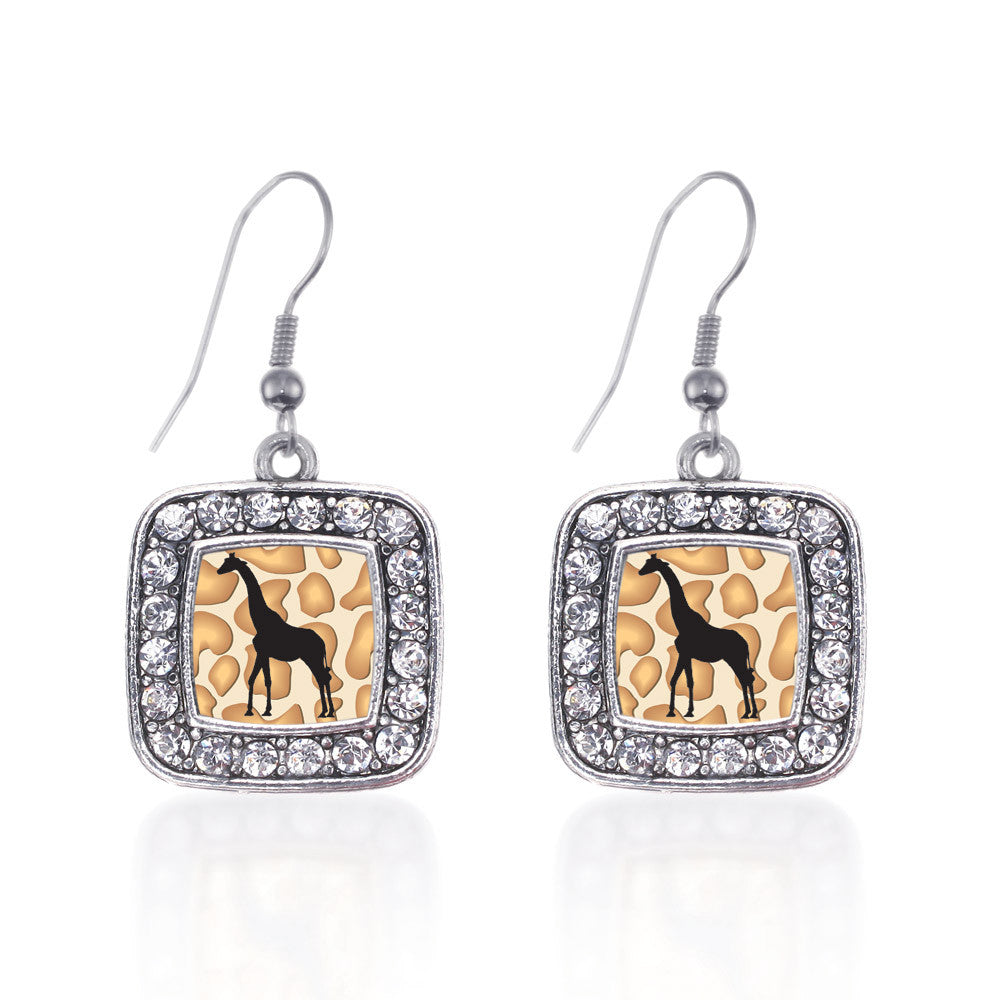 Giraffe Silhouette Square Charm
