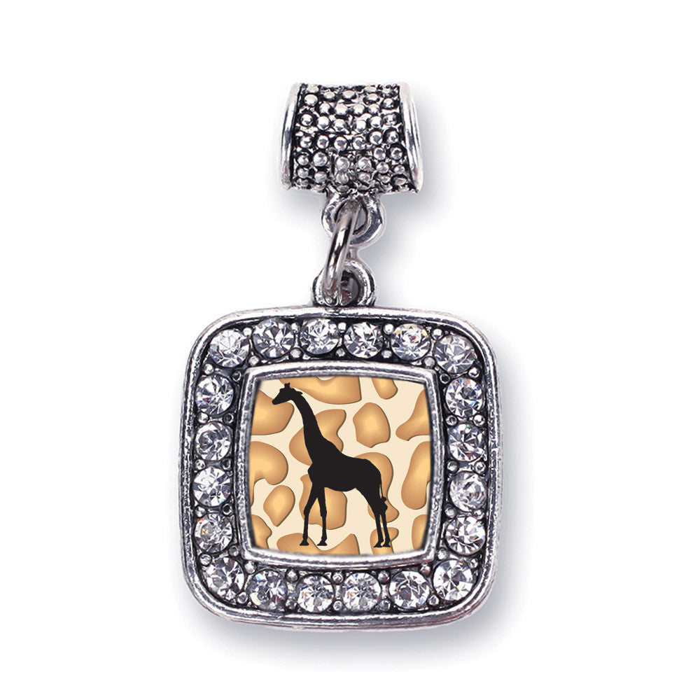 Giraffe Silhouette Square Charm