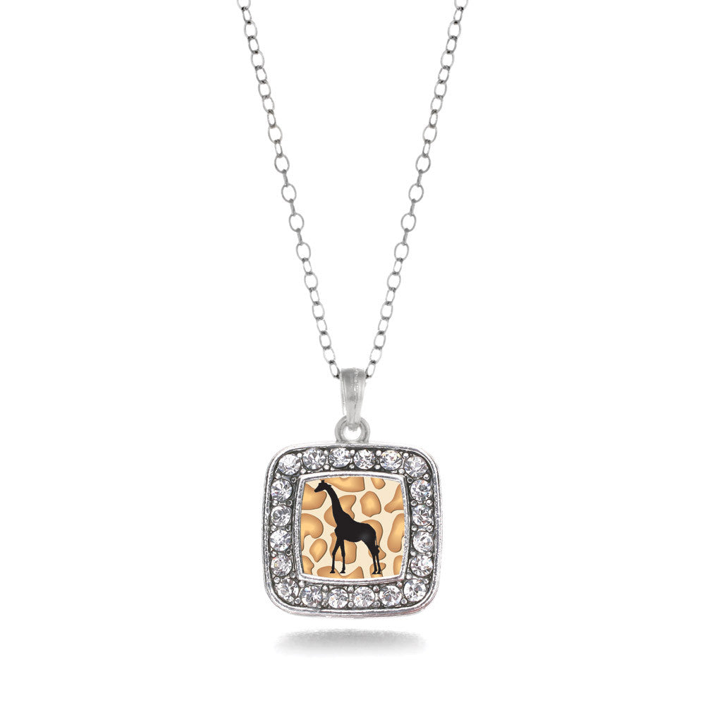 Giraffe Silhouette Square Charm