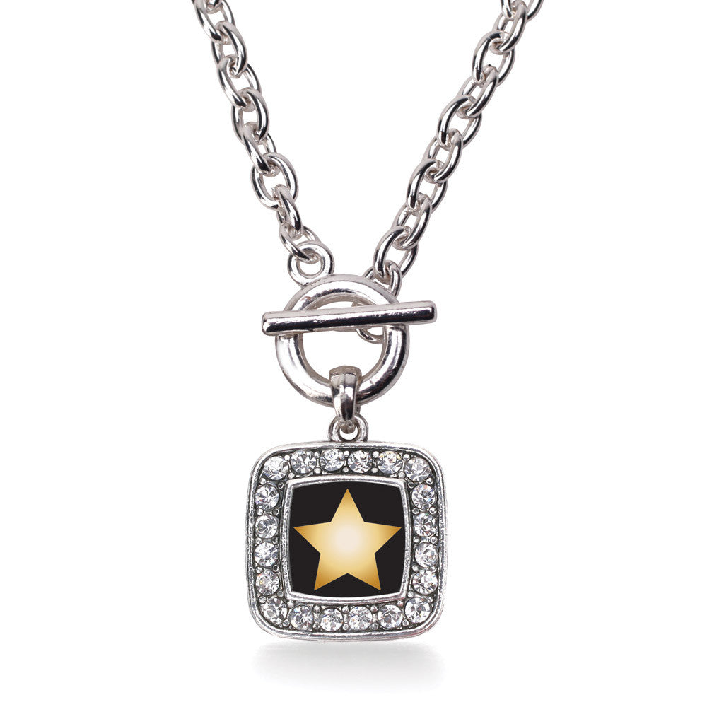 Golden Star Square Charm