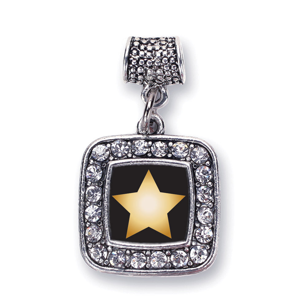 Golden Star Square Charm