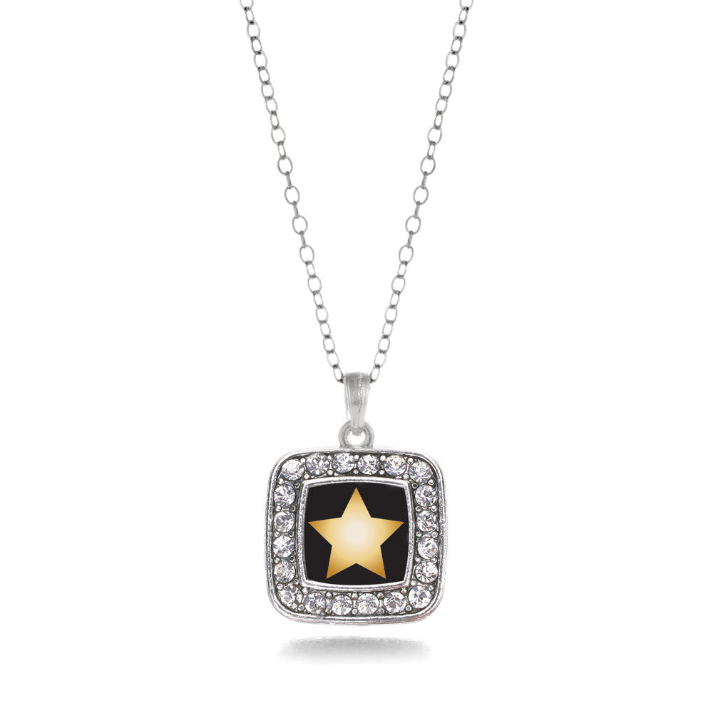 Golden Star Square Charm