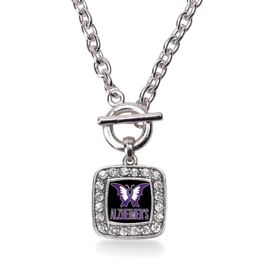 Alzheimers Awareness Square Charm