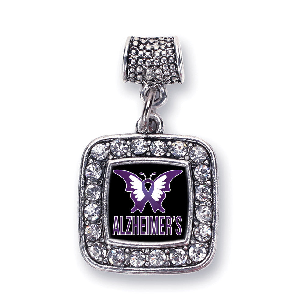 Alzheimers Awareness Square Charm