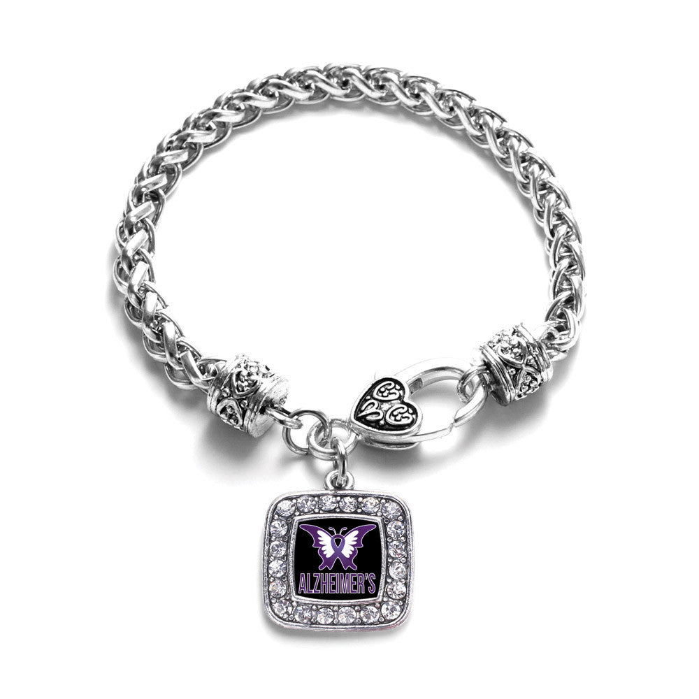 Alzheimers Awareness Square Charm