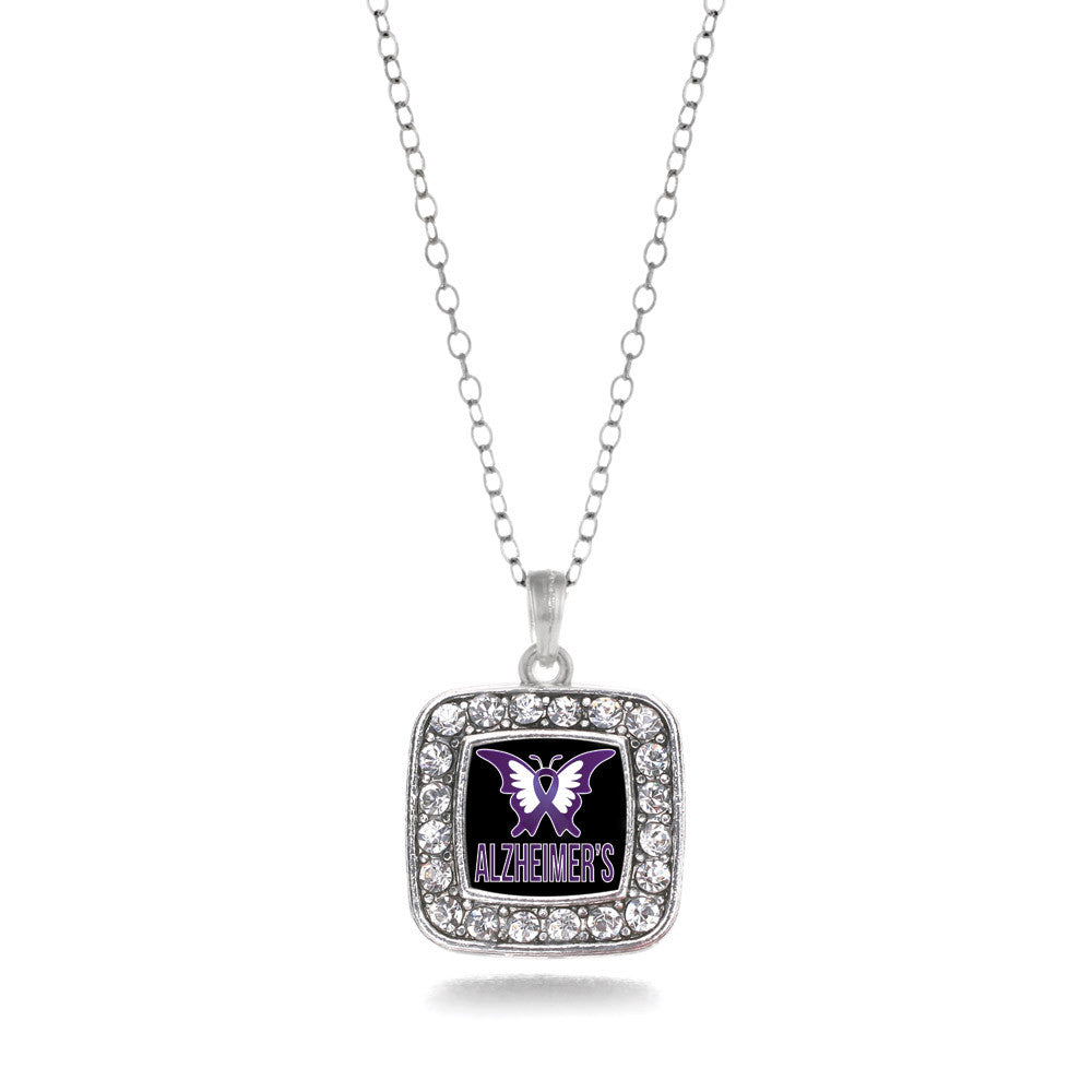 Alzheimers Awareness Square Charm