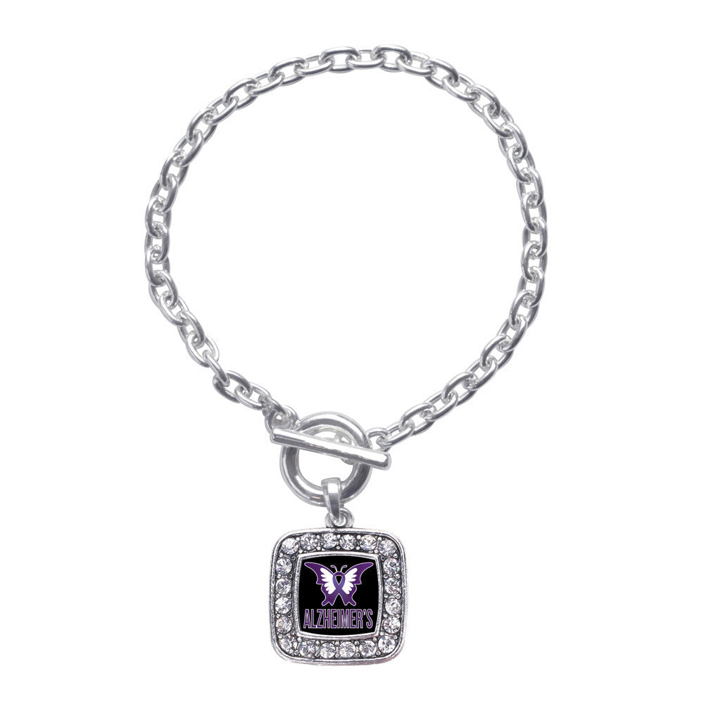 Alzheimers Awareness Square Charm