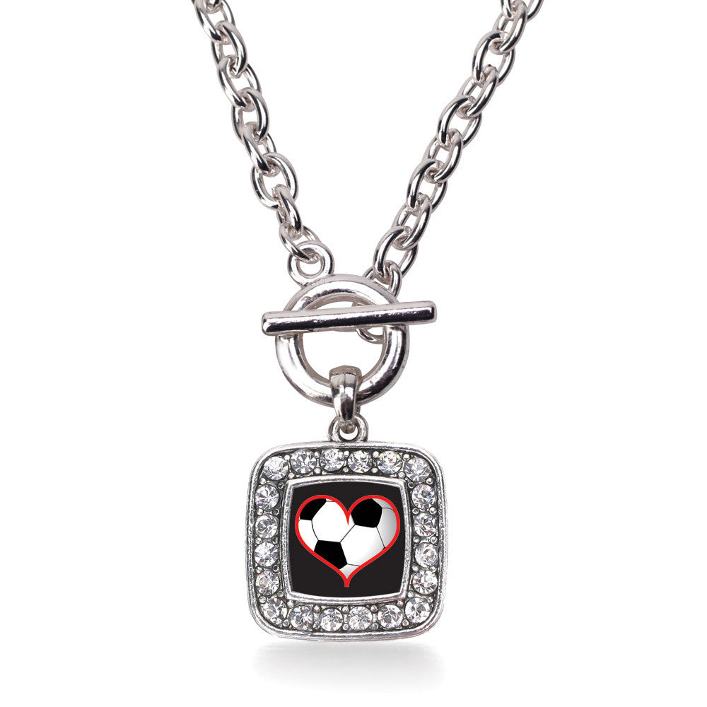 Heart Of A Soccer Player Square Charm