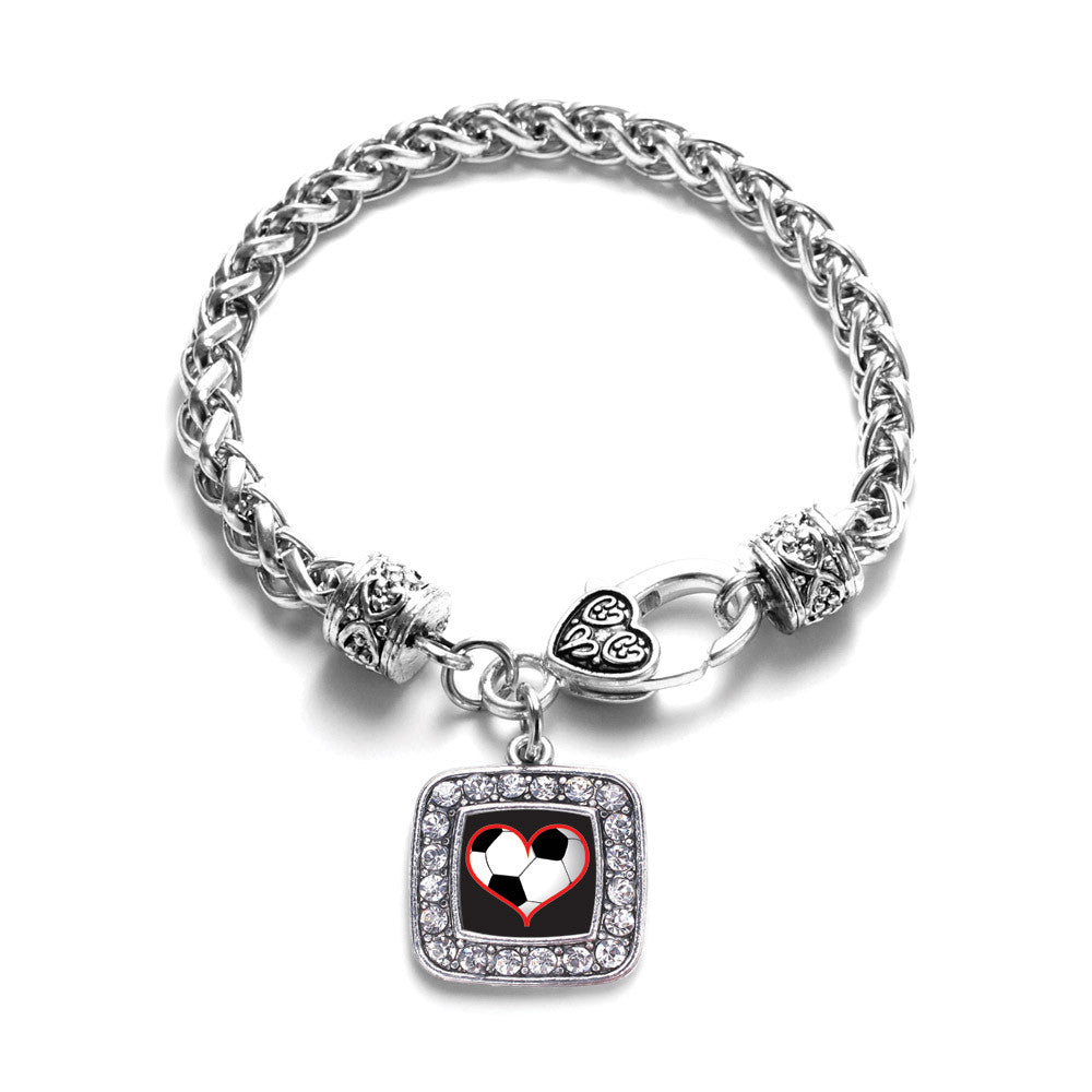 Heart Of A Soccer Player Square Charm